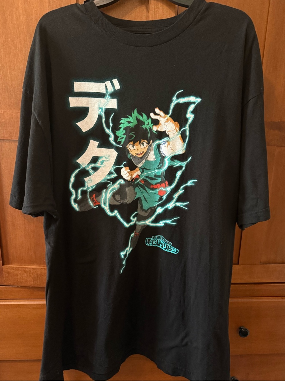My Hero Academia Deku Graphic T-Shirt - Size 3XL Black Crunchyroll Anime Tee